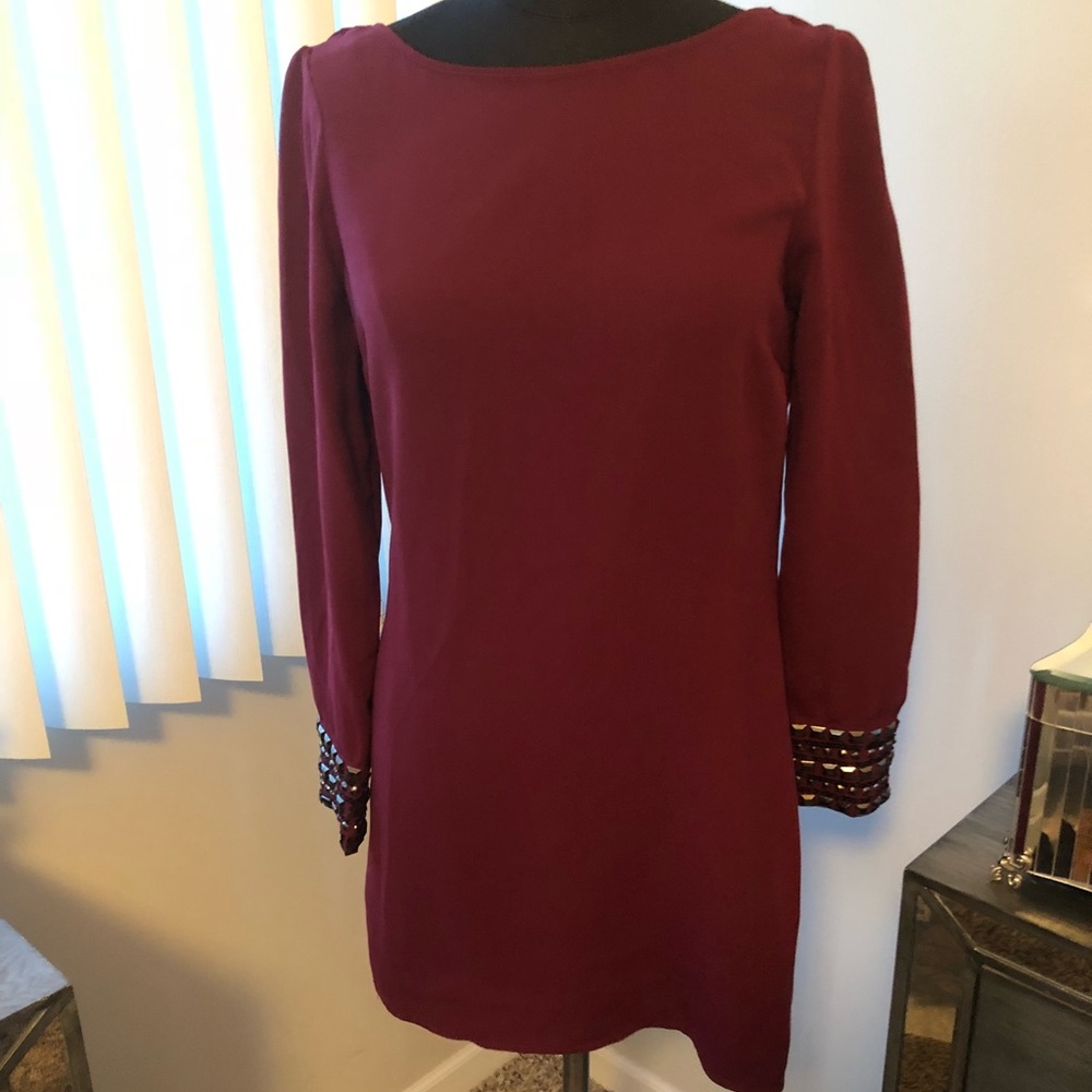 Beautiful burgundy embellished dress